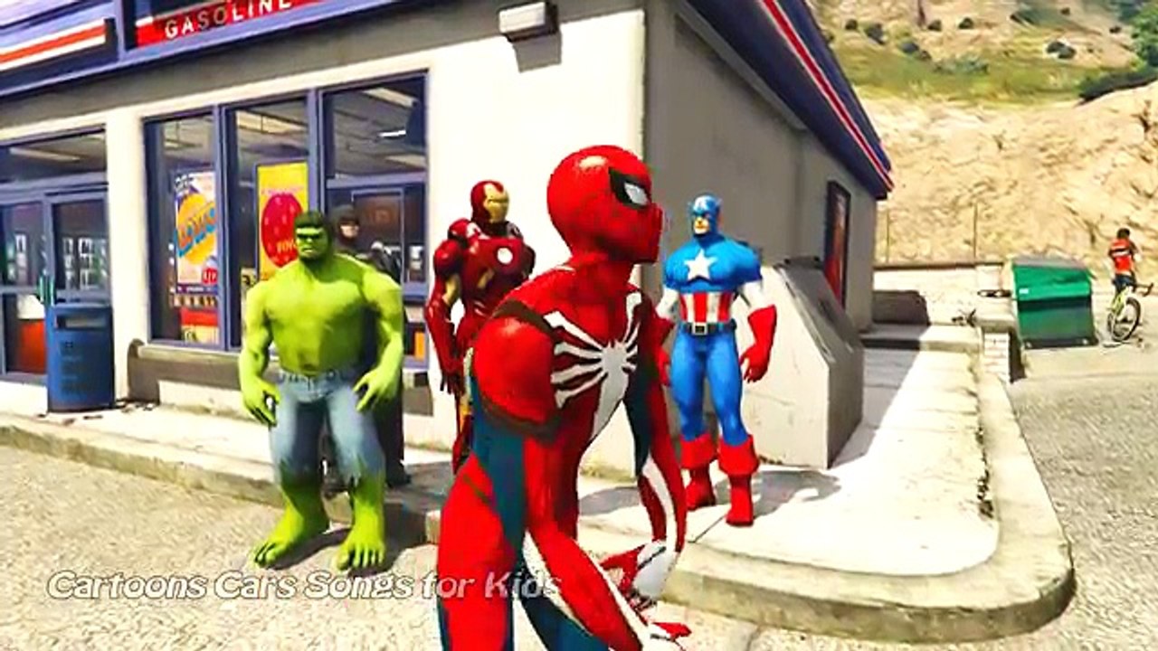 Angry Joker on Truck smashed motorbikes Spiderman & Superheroes - Cartoon for Kids