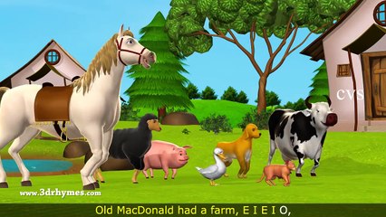 Old MacDonald Had A Farm - 3D Animation English Nursery Rhymes & Songs for children