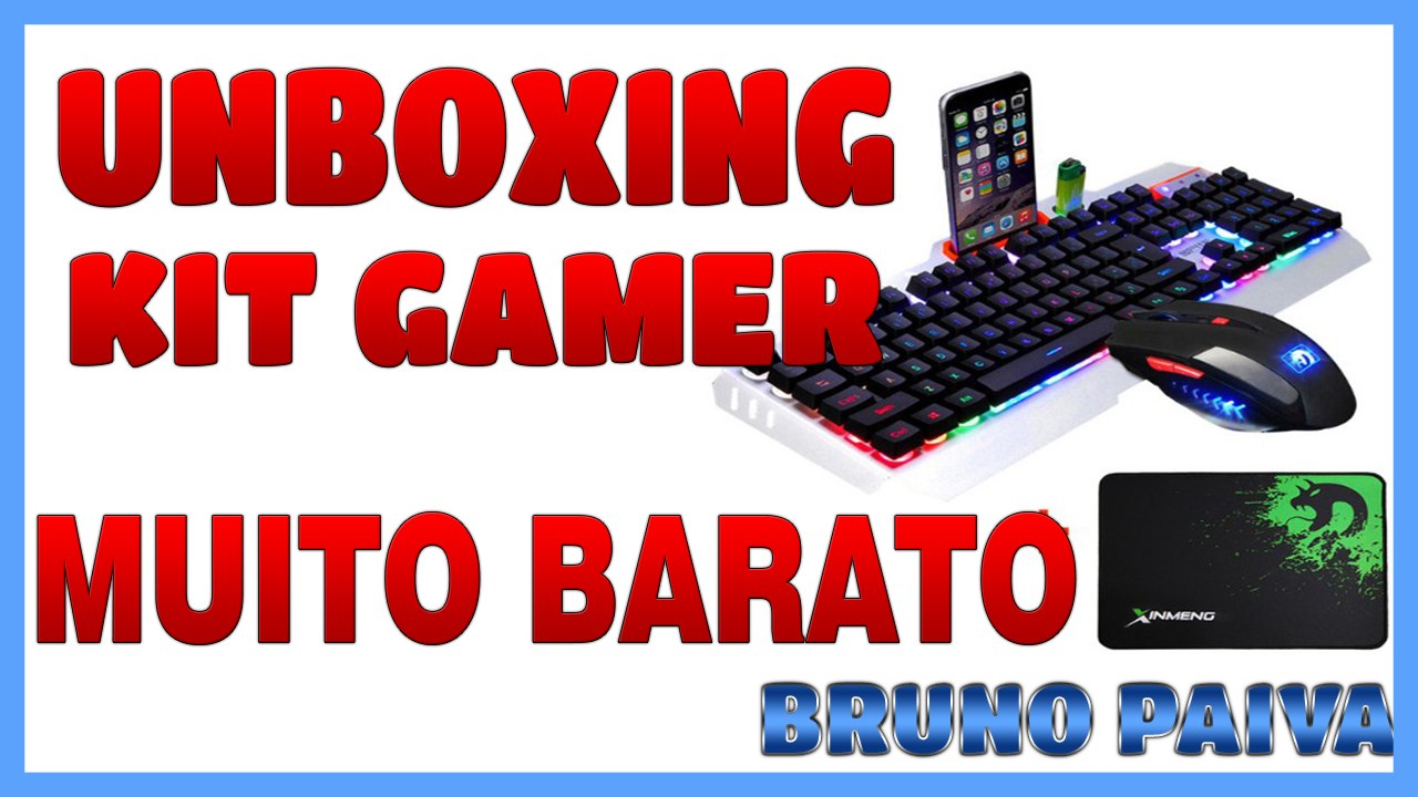 Unboxing Teclado e Mouse Gamer Barato, Combo