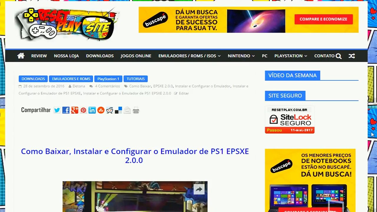 Instalar e Configurar o Emulador de PS1 EPSXE 205  para jogar online
