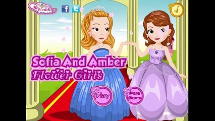 Sofia the First and Amber Flower Girls Make Up & Dress Up - Disney Movie Cartoon Game for Kids