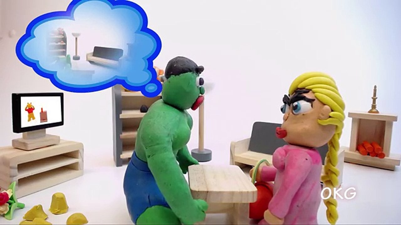 Baby Hulk Bad Boy Superhero Baby Stop Motion Play Doh Kids Animations
