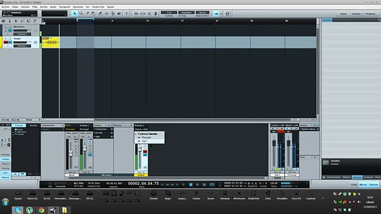 Tutorial Studio One Parte 1 en Español: La Primera Grabacion (HD)