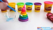 How to Make a Play Doh Rainbow Ice Cream & Cone Learn Colors