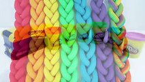 Learn Colours w/ PLAY DOH RAINBOW Braids! DIY How to Make Fun Play Dough Art Educational Toddlers