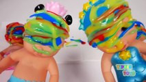 Baby Doll and Paw Patrol Bath Paint!! Learn Colors with Bath Paint and Water Babies