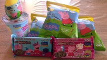 Peppa Pig nickelodeon surprise eggs, Peppa Pig surprise chips, cookies, stickers, mug cotton candy