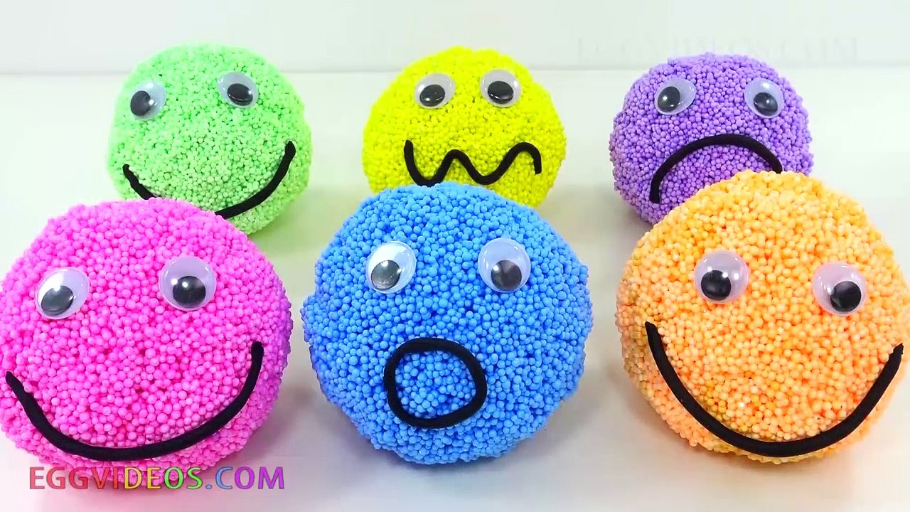 Slime Surprise Toys Supehero Play Foam Surprise Eggs Disney Frozen Learn Colors EggVideos.com