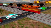 Cars and Trains Cartoon | Train videos for kids | Car Driving for Kids Local Train Game for baby