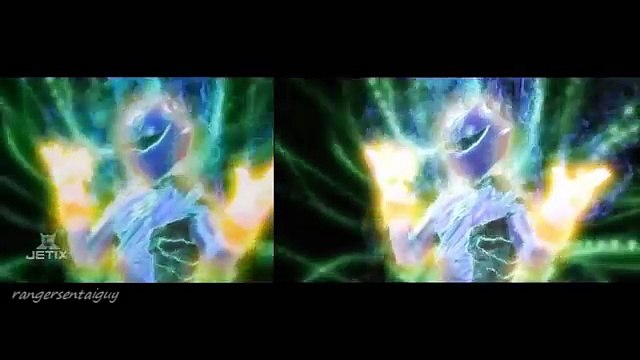 Power Rangers Jungle Fury First Appearance Split Screen (PR and Sentai version)