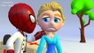 LEARN COLORS w/ Spiderman Elsa CARS For Children Toddlers Superhero Pranks 3D Animation for Kids