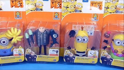 Despicable Me 3 Deluxe Action Figures w/ Gru Minion Tim Carl & Build-a-Minion Dave & Stuart