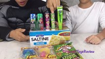 FOOD CHALLENGE Warheads Sour Xtreme Candy Saltine Cracker Spicy Wasabi Evan Egg Surprise ToysReview