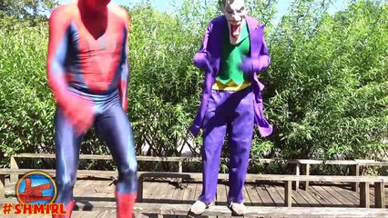 Spiderman The Floor is Lava Challenge! Joker vs Spider-man Superheroes in Real Life FUN