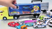 Car Carrier Police Pororo Tayo The Little Bus Garage Learn Numbers Colors Toy Surprise