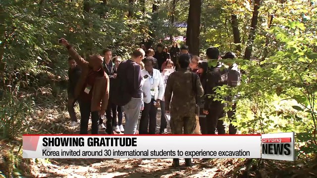 ROK army conducts excavation of human remains from Korean War with international students