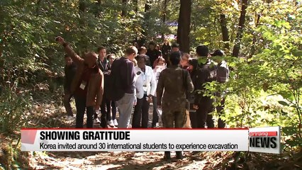 ROK army conducts excavation of human remains from Korean War with international students