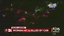 Woman dead after struck by car in Sun Lakes