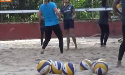 Persiapan Voli Pantai Putri Hadapi Uji Coba Asian Games