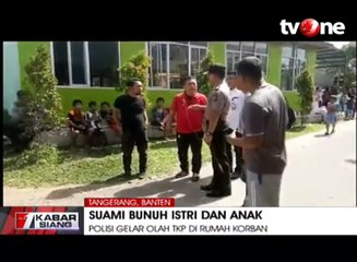 Polisi Lakukan Olah TKP di Lokasi Pembunuhan Istri dan Anak