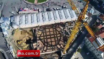 Taksim Camii’nin son durumu havadan görüntülendi