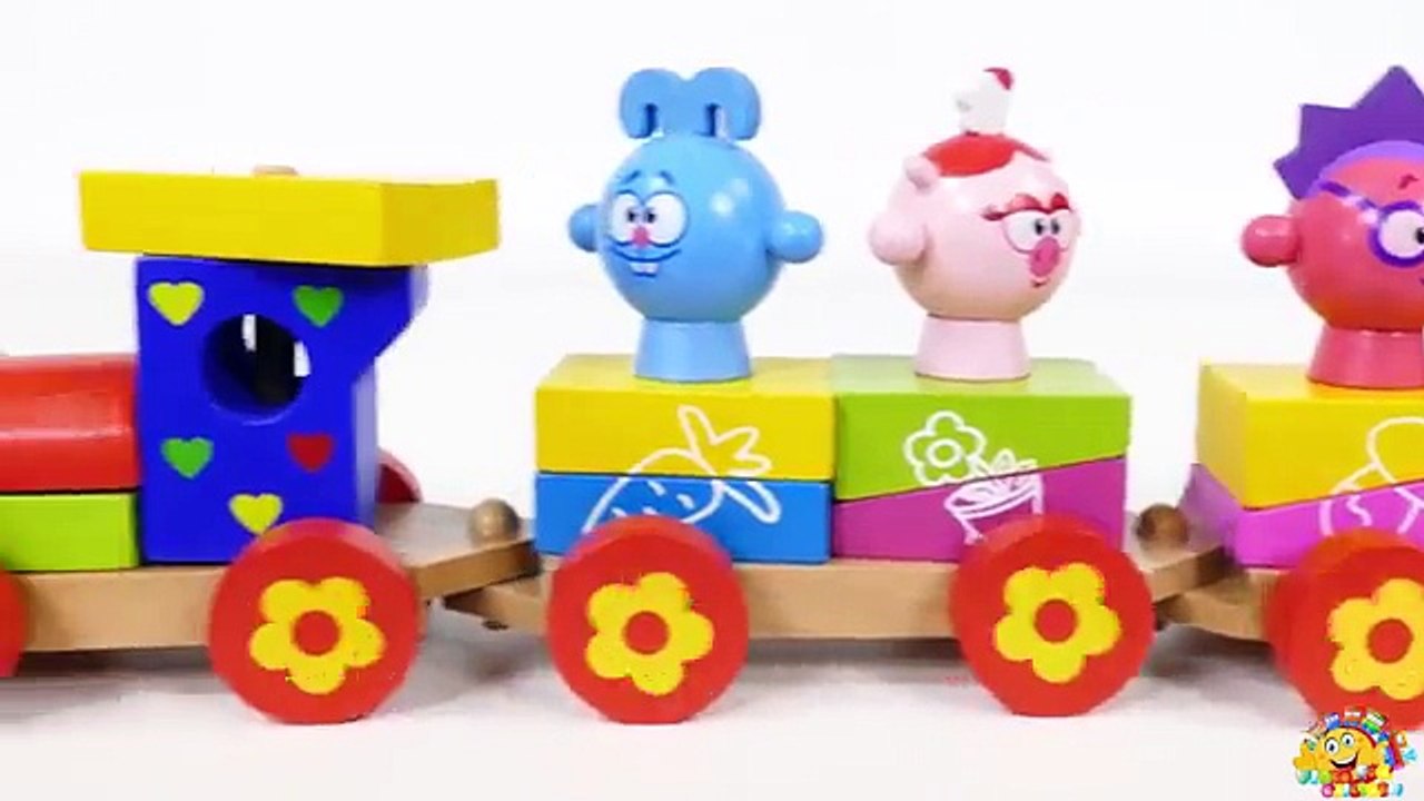 TRAINS FOR TODDLERS VIDEO: Train Kikoriki Educational Wood Toys Review for Kids