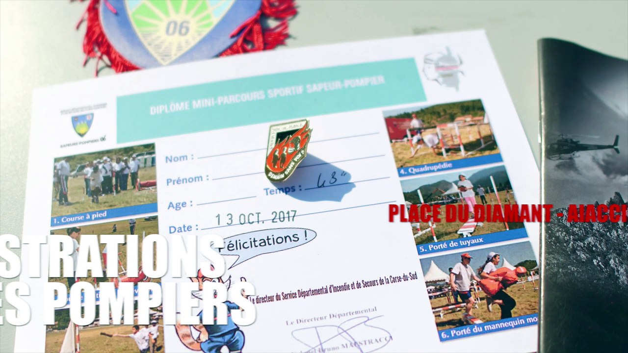 Demonstration pompiers à Ajaccio