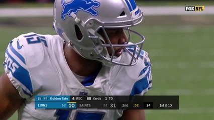 Stafford finds Golden Tate for 18-yard gain on third down