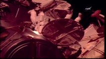 Astronauts Replace Cameras Outside Space Station during Spacewalk