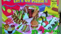 Doh-Dough Lets Go Picnic Playset Fried Chicken Hot Dog Sushi Play Dough - Like Play-Doh