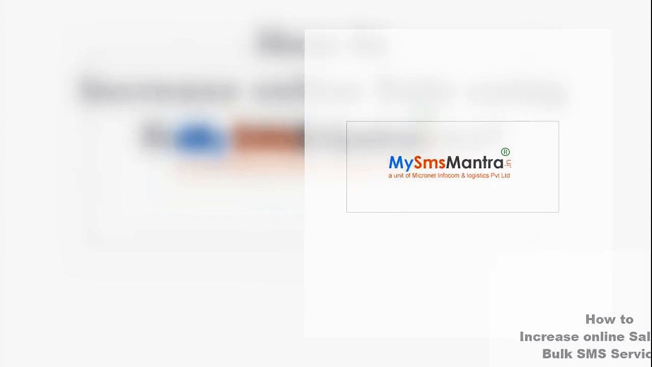 How to Increase online Sale using Bulk SMS Services