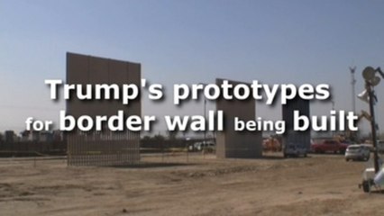 US border wall prototypes being built