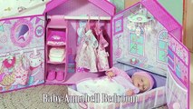 Baby Annabell Bedroom & Doll Stroller -8 Baby Dolls go to bed and 10 baby dolls go out for a walk
