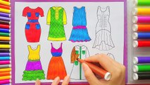 Learn Coloring Clothes, Dress and Big Little Stars For Children
