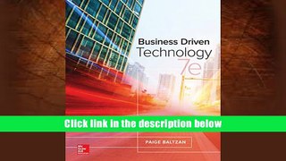 PDF [DOWNLOAD] Business Driven Technology TRIAL EBOOK