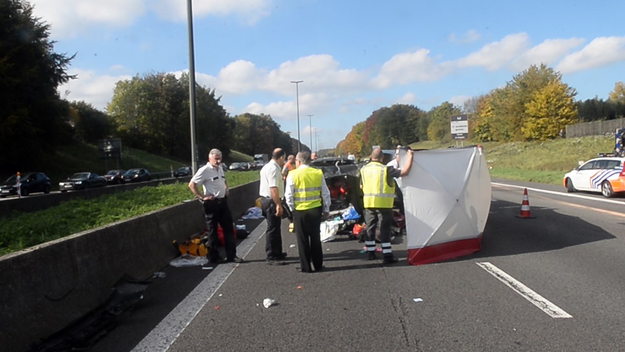 Accident mortel sur l'autoroute à Maisières ce samedi 14 octobre 2017