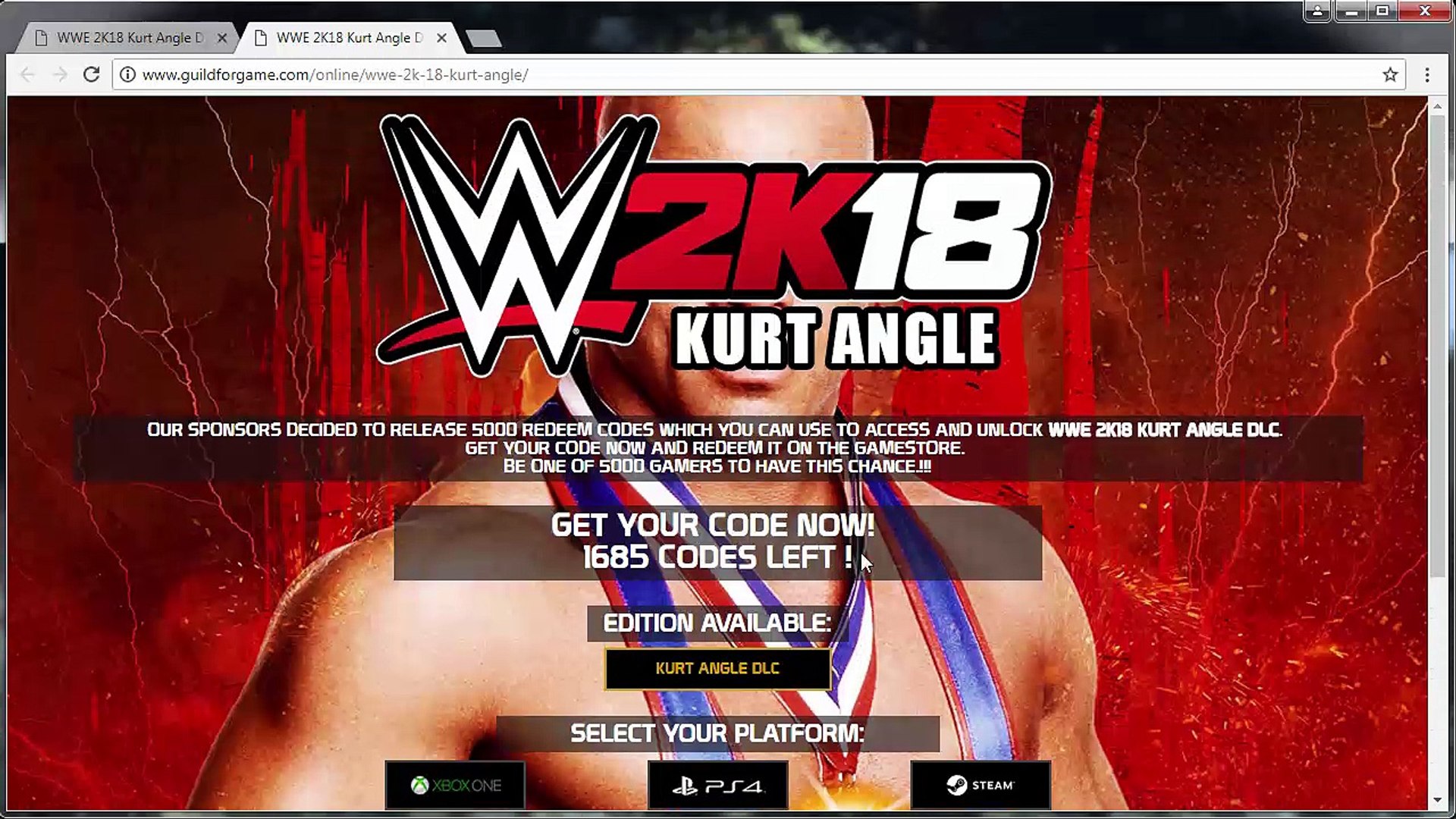 How to Get WWE 2K18 Kurt Angle DLC Code Free - Xbox One, PS4 and PC - video  Dailymotion