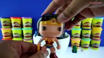 GIANT WONDER WOMAN Surprise Egg Play Doh - Justice League Toys Mashems Star Wars Minecraft