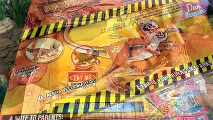 GIANT JURASSIC WORLD SURPRISE TOY BOX for kids! T-Rex Velociraptor Triceratops and more!