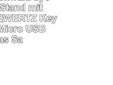 Navitech Schwarz bycast Leder Stand mit deutschem QWERTZ Keyboard mit Micro USB für das