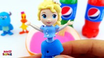 Disney Princess Superhero Bottles Pepsi Surprise Toys Mickey And Minnie Mouse Learn Colors Slime