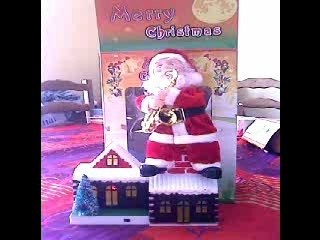 Pere Noel Saxo Musical Sur Maisonnette