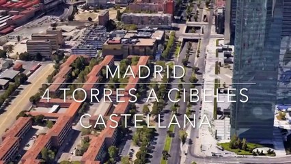 Simulacion vuelo helicoptero - Cuatro Torres a #Cibeles