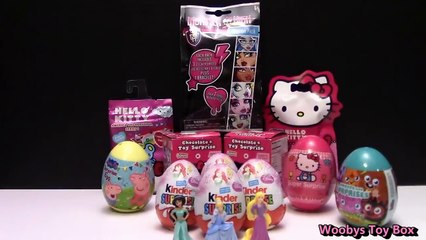 Hello Kitty Blind Bags and Surprise Eggs with Kinder Surprise Disney Princess Peppa Pig and More