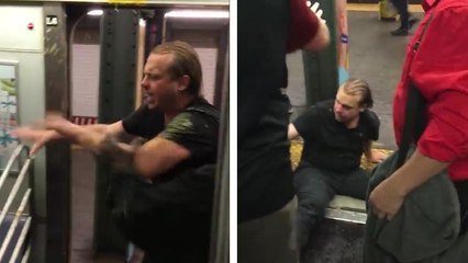 Un homme raciste insulte les passagers du métro