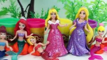Play Doh Mermaids Frozen Mermaid Rapunzel Belle Cinderella Magiclip Dolls Disney Princess Videos