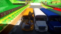 SCHOOL BUS CARS COLORS & SONIC THE HEDGEHOG, AMY ROSE, MILES TAILS PROWER Nursery Rhymes Songs for C