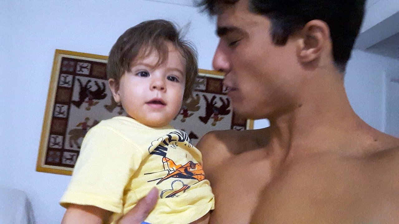 Father and Son Bond Over Laughter