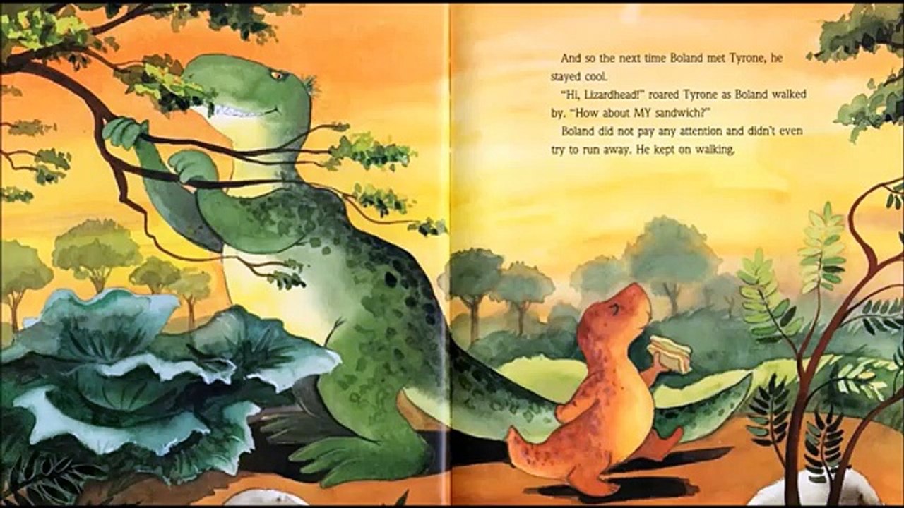 TYRONE THE HORRIBLE, THE BULLY DINOSAUR - READ ALONG CHILDRENS / KIDS BOOKS WITH ENGLISH SUBTITLES