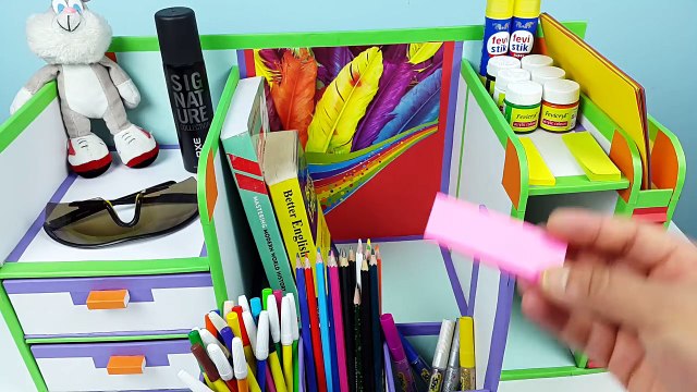 DIY desk organizer/ drawer organizer from cardboard.